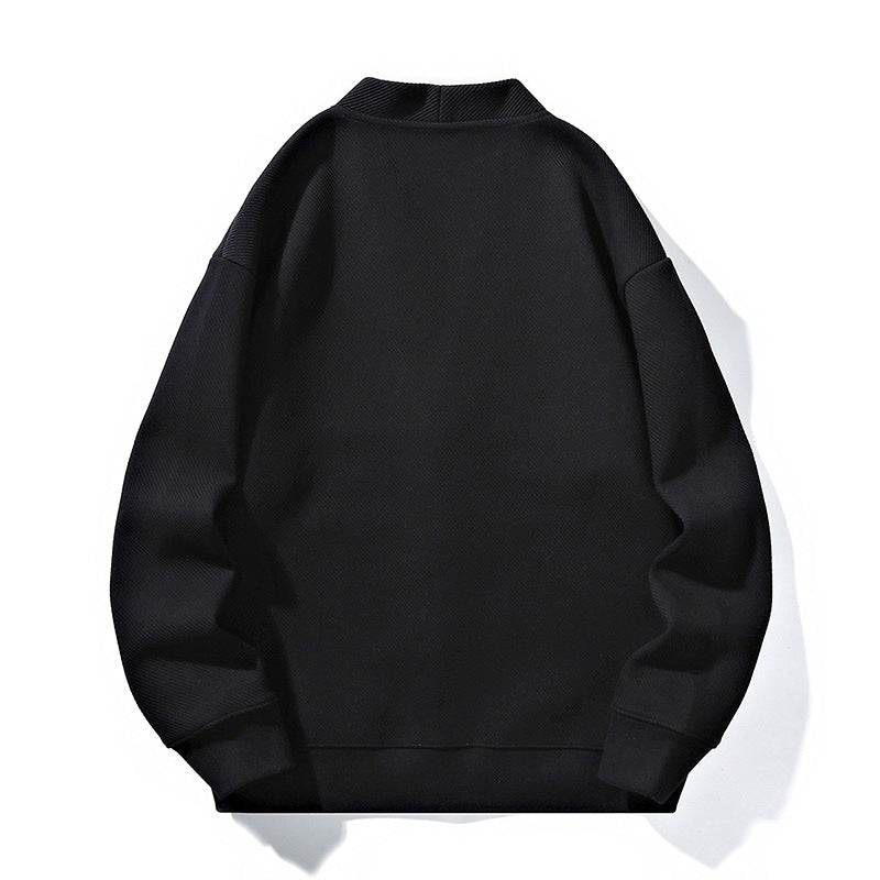 Herren oversized Strickcardigan mit V-Ausschnitt, Knopfleiste und aufgesetzten Taschen EB