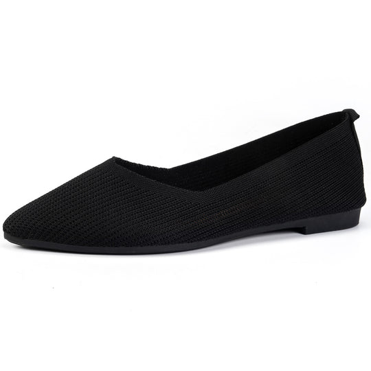 Damen Ballerinas mit kreativem Hahnentrittmuster und flexiblem Fußbett EB