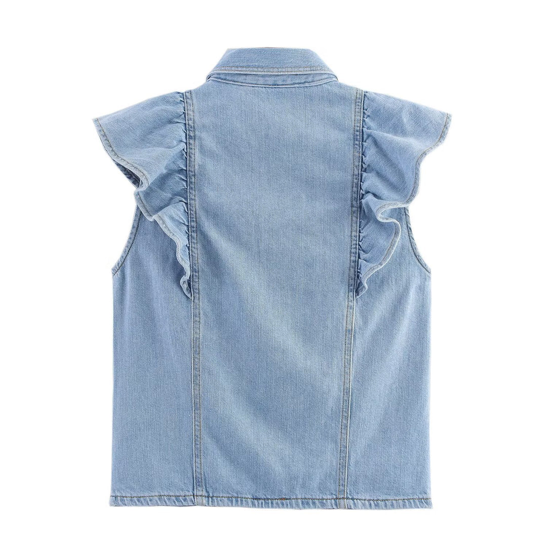 Damen Weite Jeans mit eleganter Gürtelapplikation EB