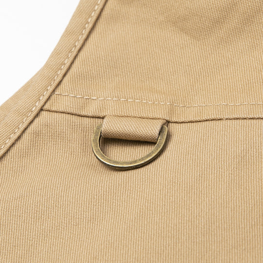 Herren Leichte Baumwoll‑Canvas Weste mit kariertem Innenfutter, V‑Ausschnitt und großen Fronttaschen EB