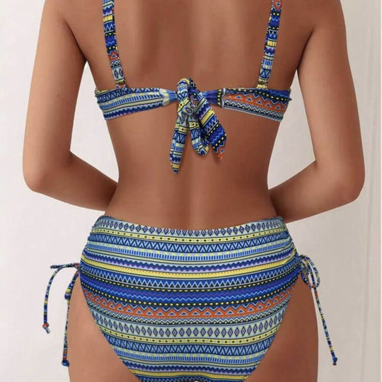 Damen Bikini-Set mit modischem Wickel-Detail und anpassbarem Bund EB
