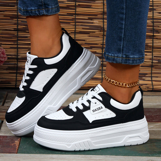 Damen Plattform-Sneaker mit modischem Design und dämpfender Sohle EB