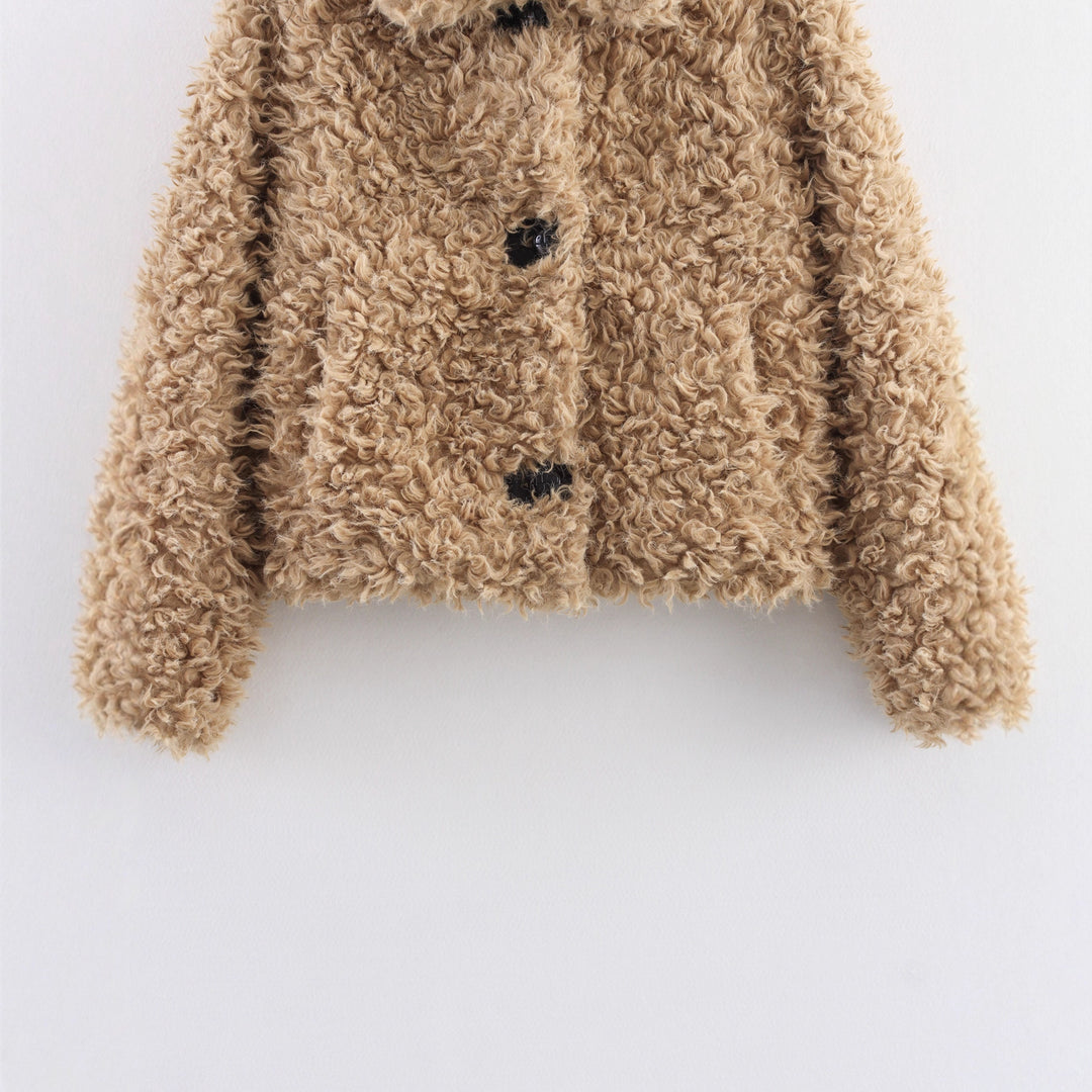 Damen kuschelige Teddyjacke EB