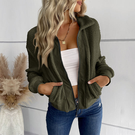 Damen Teddy-Mantel mit hochwertiger Innenfütterung und sportlichem Schnitt EB