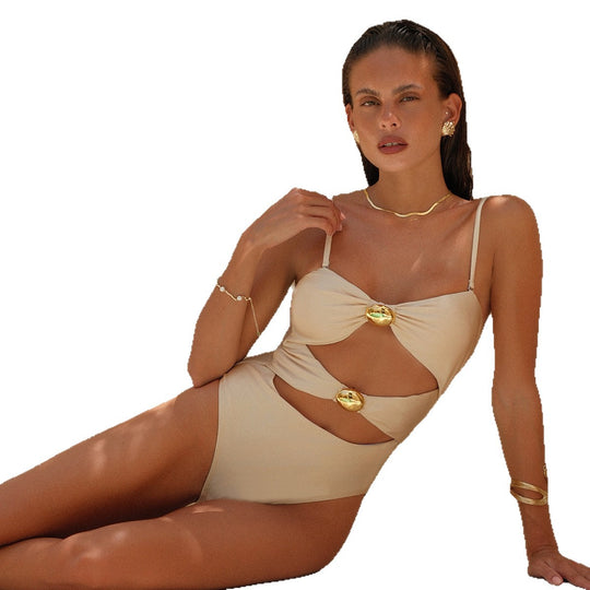 Damen Cut-Out Bikini mit modischem Ringdetail EB