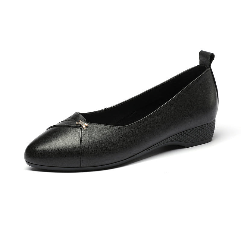 Damen bequeme Ballerinas mit modischem Riemen und elegantem Detail EB