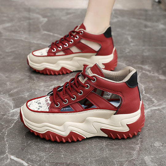 Damen modische Sneakers mit strukturiertem Obermaterial und hohem Tragekomfort EB