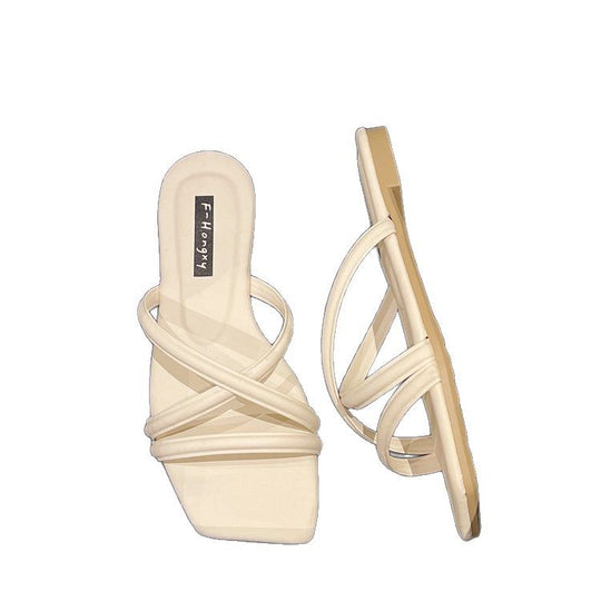 Damen modische Riemchensandalen mit elegantem Samtfinish EB