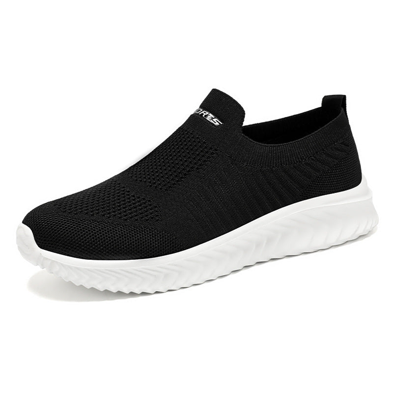 Damen Leichte Slip-On Freizeitschuhe mit atmungsaktivem Strickdesign EB