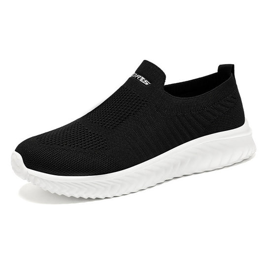 Damen Leichte Slip-On Freizeitschuhe mit atmungsaktivem Strickdesign EB