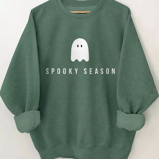 Unisex nan lässiges Halloween Sweatshirt mit Gespenst-Print und Oversize-Schnitt EB