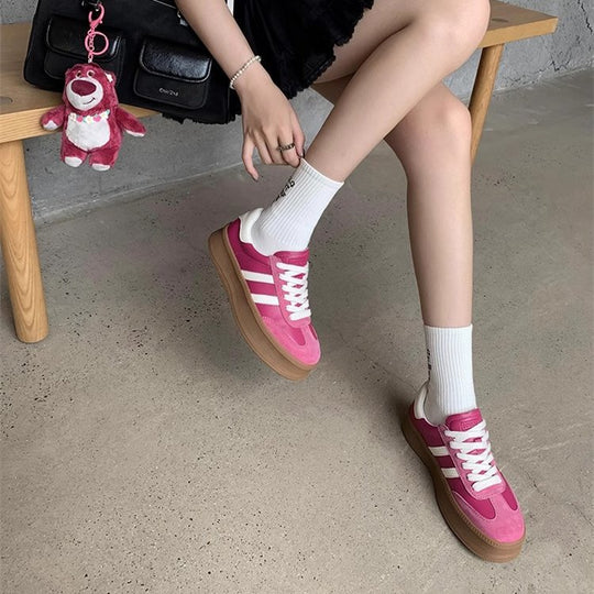 Damen Plateau-Sneaker mit sportlichem Design und breiter Sohle EB