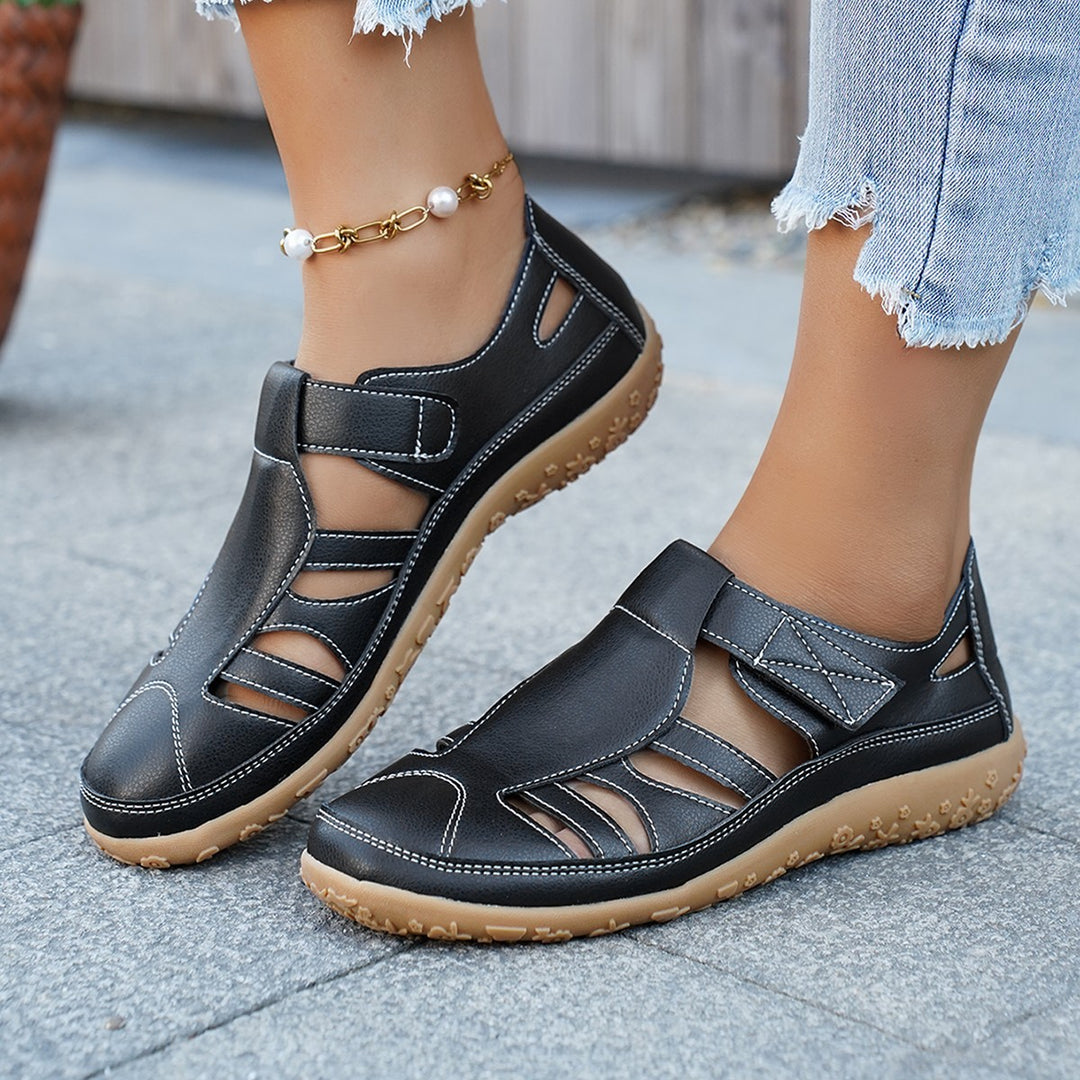 Damen komfortable Riemchensandalen mit atmungsaktiven Einsätzen EB