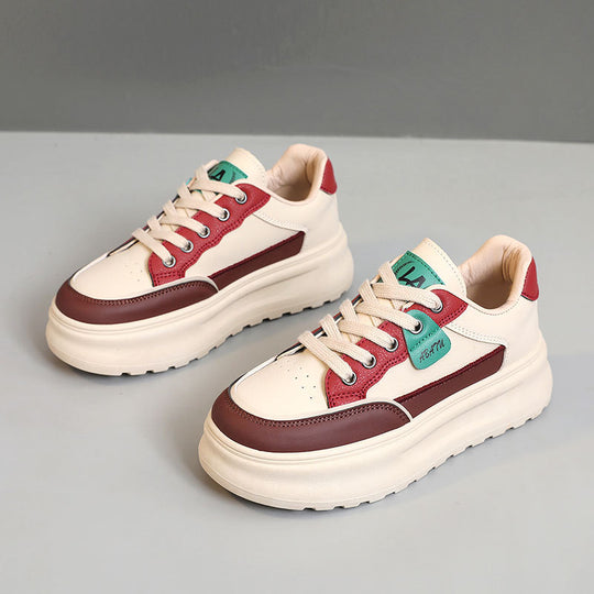 Damen Sportliche Plateau-Sneaker mit modischem Design und dämpfender Sohle EB
