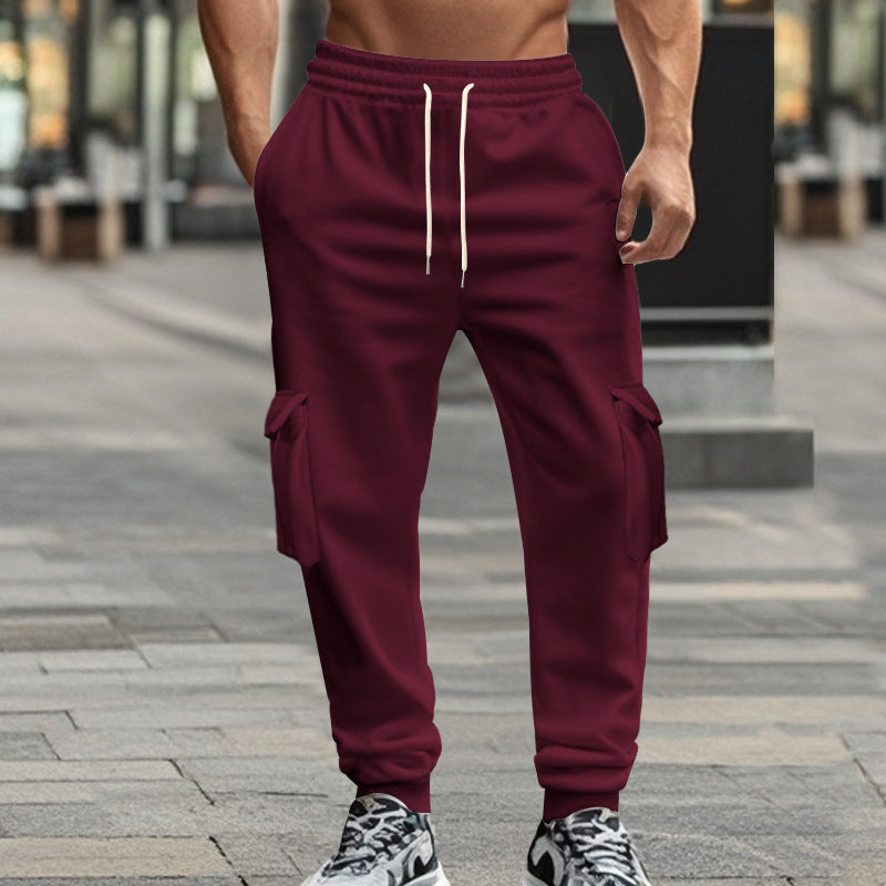 Herren nan Utility-Joggerhose mit seitlichen Klappentaschen, Kordelzugbund und konischer Passform EB