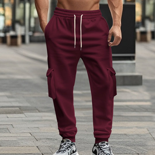 Herren nan Utility-Joggerhose mit seitlichen Klappentaschen, Kordelzugbund und konischer Passform EB