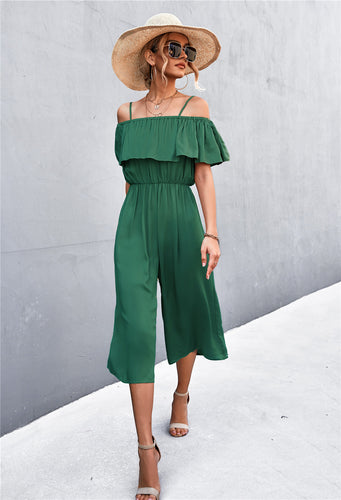 Damen eleganter Jumpsuit mit Off-Shoulder Design und lässigem Schnitt EB