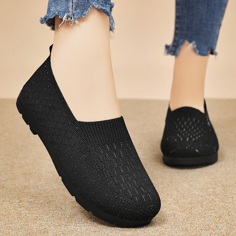 Damen Elastische Slip-On Freizeitschuhe EB