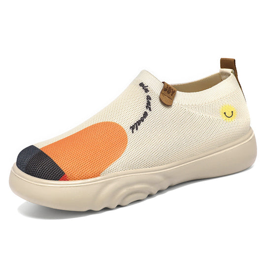 Damen Atmungsaktive Slip-On Freizeitschuhe mit modischem Design EB