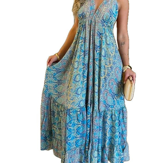 Damen Maxikleid mit verspieltem Paisleydesign und komfortablem Schnitt EB