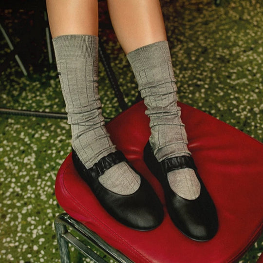 Damen bequeme Ballerinas mit elastischem Riemen und geschmeidiger Lederoberfläche EB