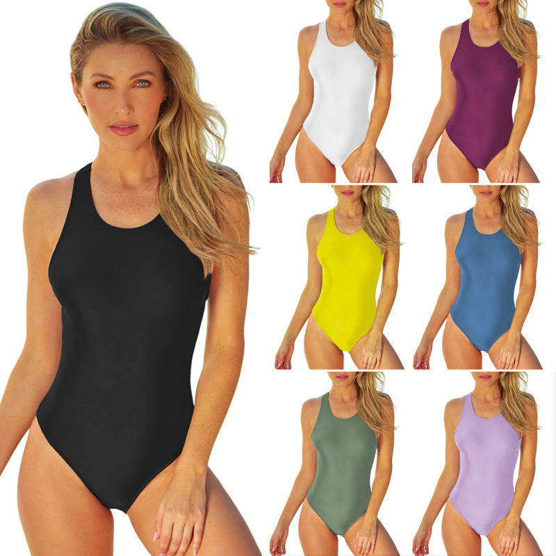 Damen Sportlicher Einteiler-Badeanzug EB