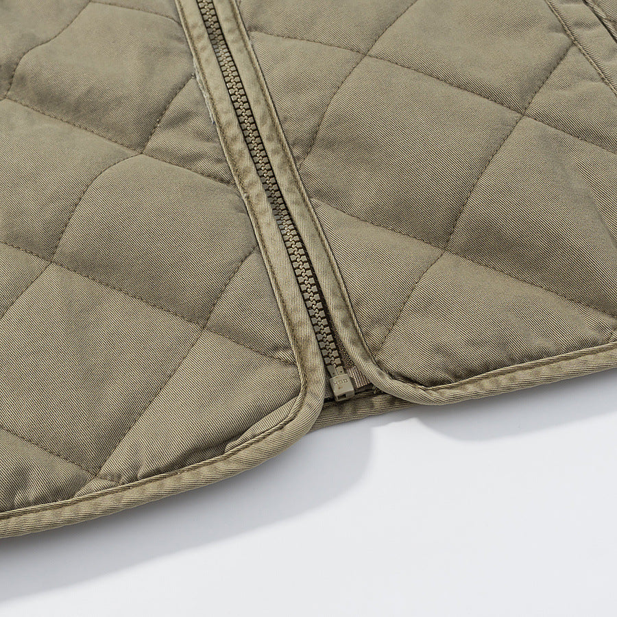 Damen gesteppte Übergangsjacke mit schlichten Taschen und elegantem Schnitt EB