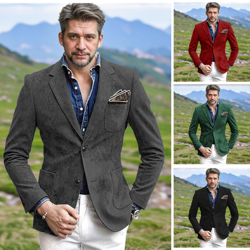 Herren eleganter Samtblazer im modernen Look EB