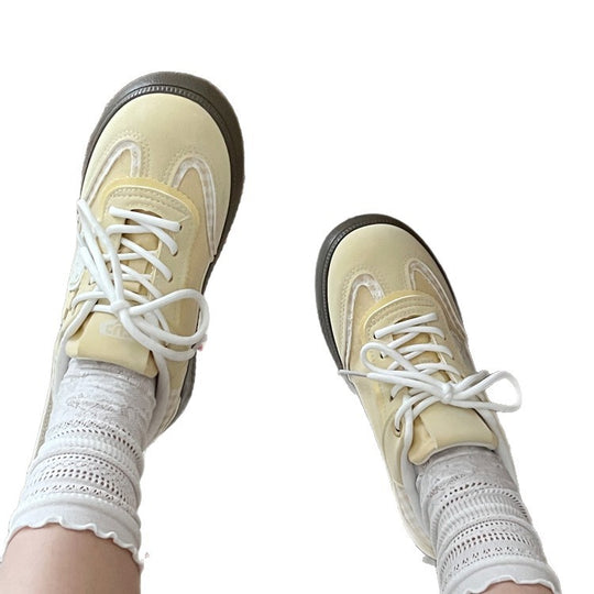 Damen Sneakers mit verspieltem Tiermotiv und karierten Applikationen EB