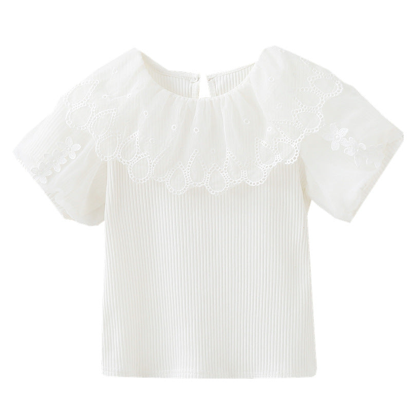 Damen Bluse mit Häkelbesatz EB