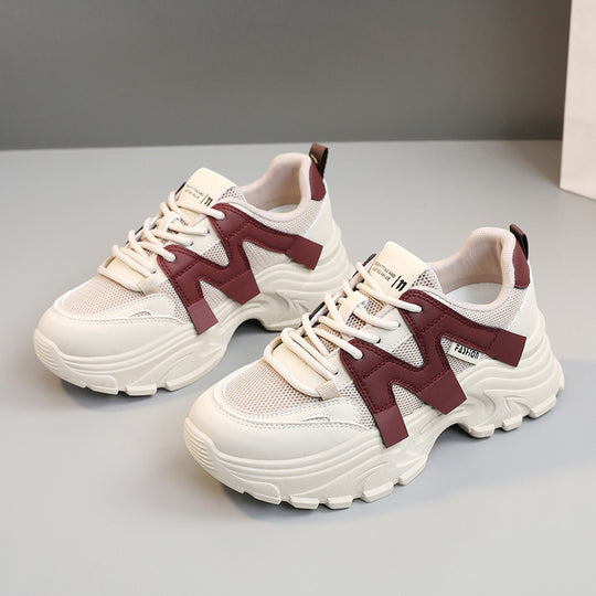 Damen Sportliche Chunky Sneakers mit atmungsaktiver Obermaterialstruktur EB