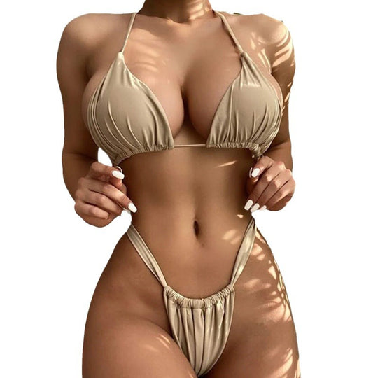 Damen Triangel-Bikini mit komfortablem Schnitt und verstellbaren Bändern EB
