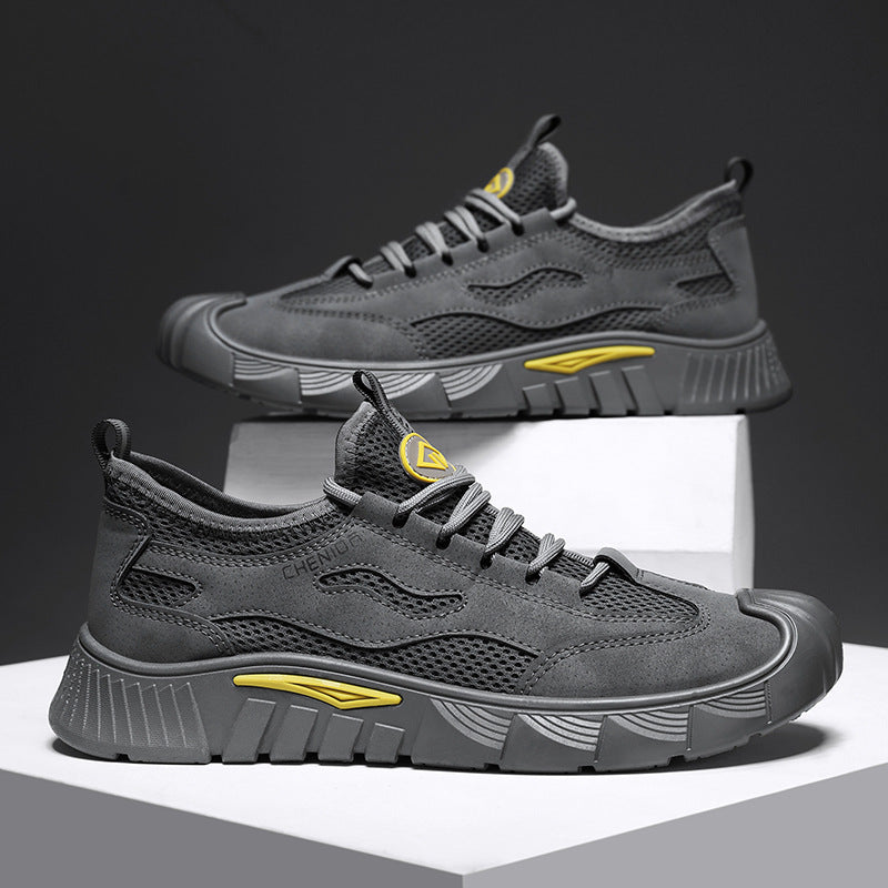 Damen Sportliche Sneakers mit atmungsaktivem Mesh-Obermaterial und rutschfester Sohle EB