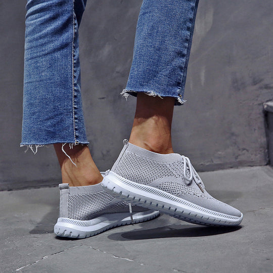 Damen Atmungsaktive und flexible Sneakers mit strukturiertem Obermaterial EB
