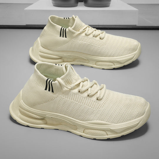 Damen High-Top Sneakers mit atmungsaktivem Strickmaterial und dämpfender Sohle EB