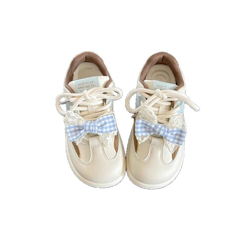 Damen Sportliche Sneakers mit verspielten Rüschen EB
