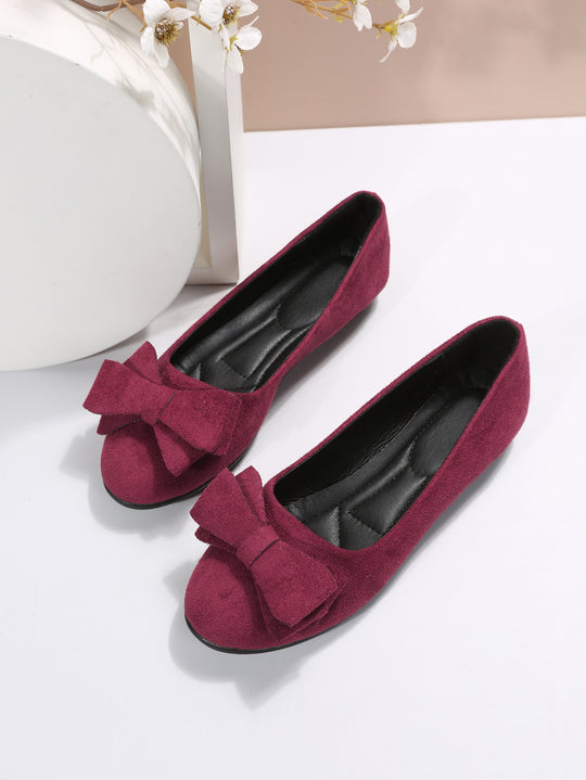 Damen Ballerinas mit modischem Schleifendetail EB