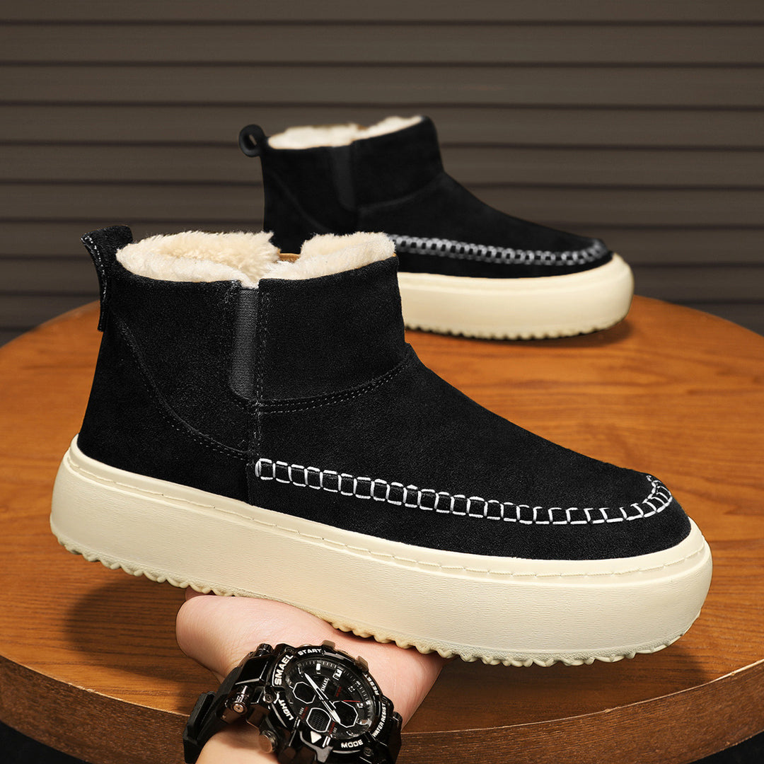 Damen kuschelige Winterstiefel mit elastischem Einsatz EB