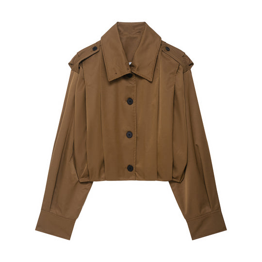Damen lässige cropped Jacke EB