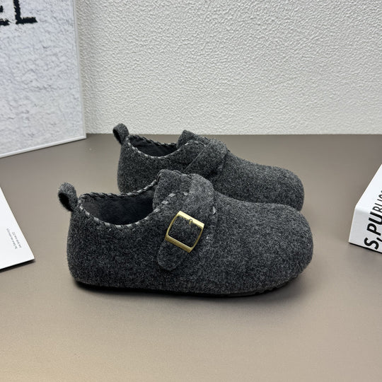 Damen Filzclogs mit dekorativem Schnallenverschluss EB