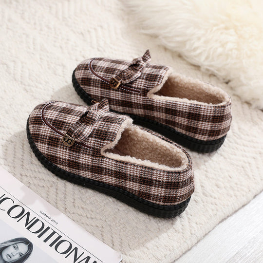 Damen Hausschuh-Slipper mit kuscheligem Kunstfell-Innenfutter EB