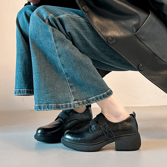 Damen Komfortable Schnürschuhe mit modischem Riemchen EB