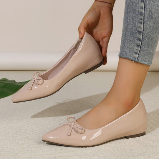 Damen Elegante Ballerinas mit modischem Schleifen-Detail EB