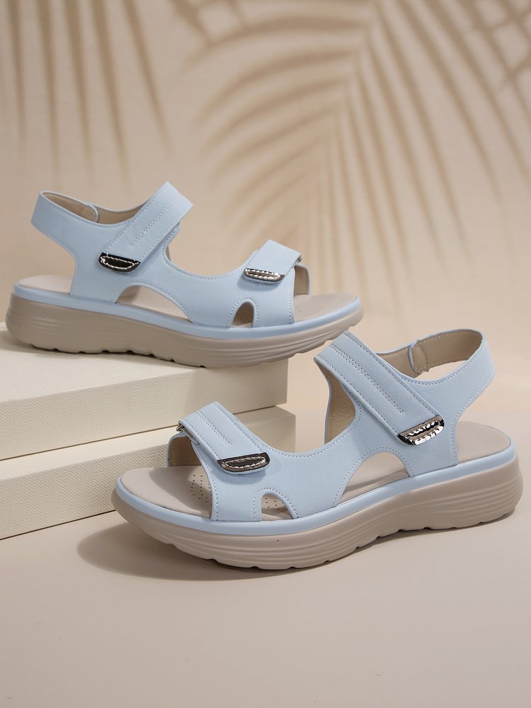 Damen Komfortable und modische Sandalen mit verstellbaren Riemen EB