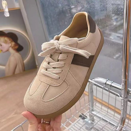 Damen Sneakers aus hochwertigem Wildleder mit modischem Farbakzent EB