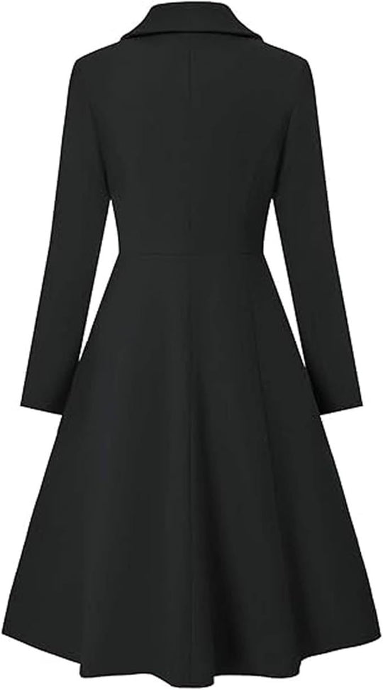 Damen Eleganter Oversize-Mantel mit doppelter Knopfreihe EB
