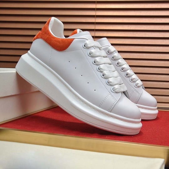 Damen Modische Sneakers mit hochwertiger Lederstruktur und bequemer Dämpfung EB