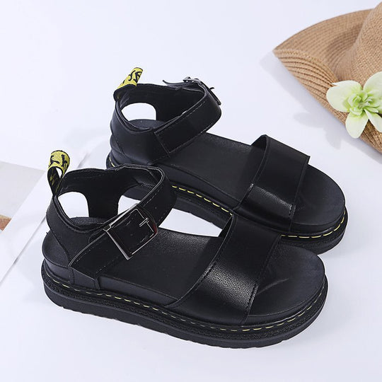 Damen Riemensandalen mit ergonomischem Fußbett und verstellbarem Schnallenverschluss EB