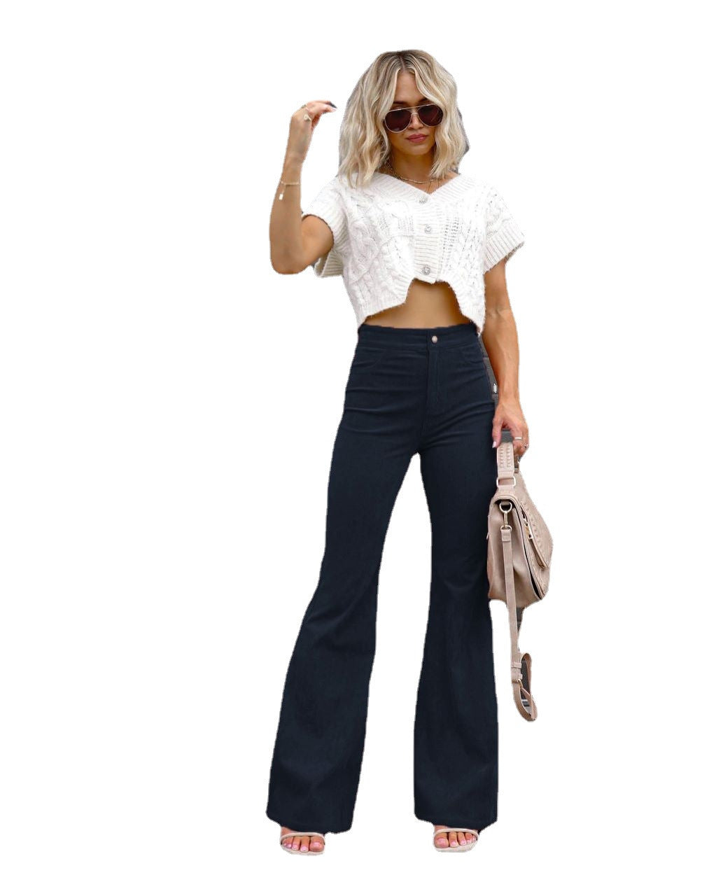 Damen Flared Jeans mit hohem Bund und figurformendem Schnitt EB