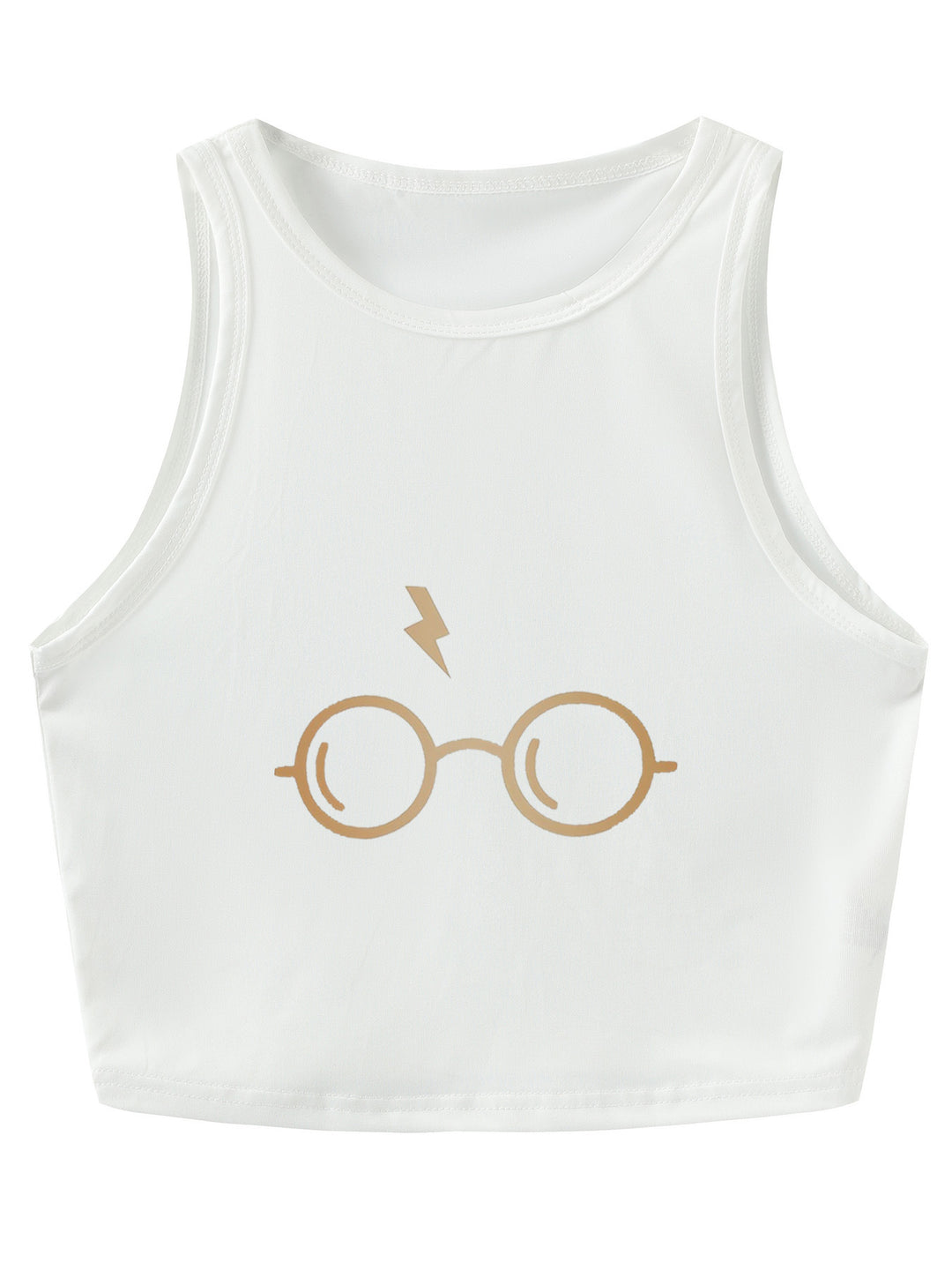 Damen Crop-Top mit auffälligem Schriftzug und körpernahem Schnitt EB